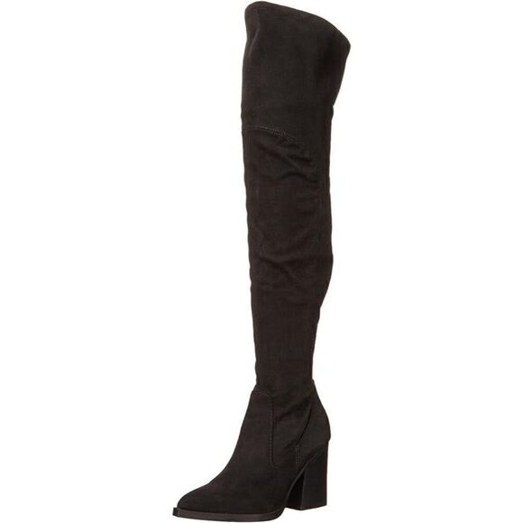 MARC FISHER MEYANA WOMENS FAUX SUEDE POINTED TOE OVER-THE-KNEE BOOTS 5 - Picture 5 of 8